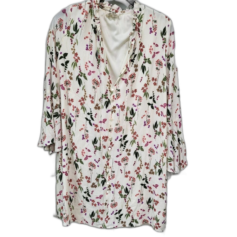 Floral Print Women's Dress Large